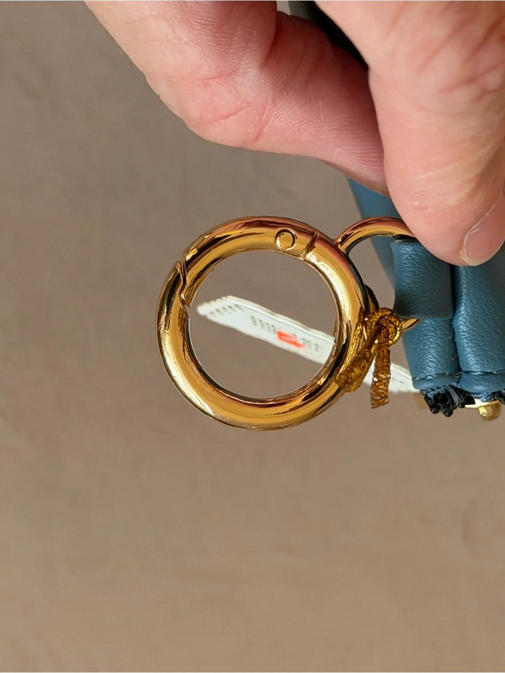 NWT Simply Southern Teal Zip Keyring Wallet with Gold Hardware